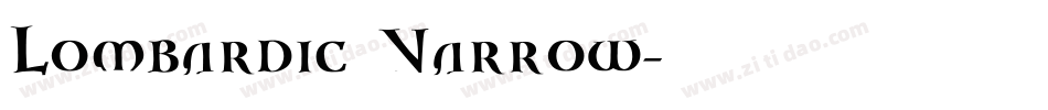 Lombardic Narrow字体转换